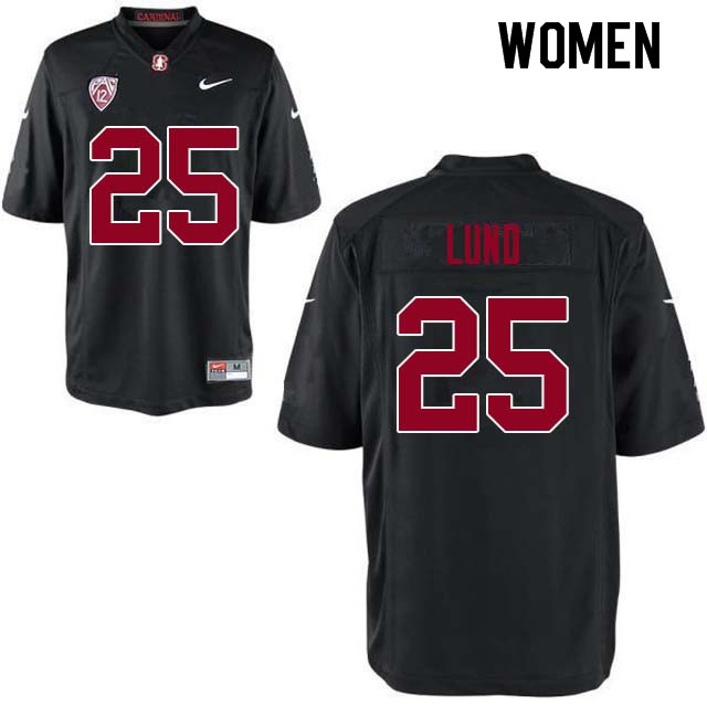 Women Stanford Cardinal #25 Sione Lund College Football Jerseys Sale-Black - Click Image to Close